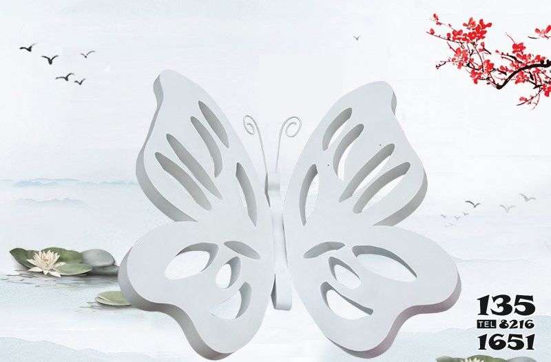 蝴蝶雕塑-不锈钢创意校园蝴蝶雕塑高清图片