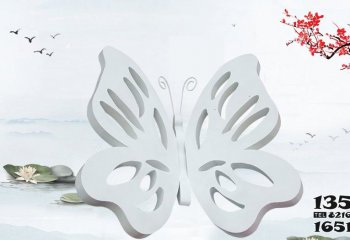 蝴蝶雕塑-不锈钢创意校园蝴蝶雕塑