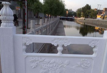 栏杆栏板雕塑-大街护城河汉白玉雕刻防护栏杆栏板雕塑
