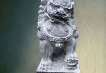 狮子雕塑-公园创意砂石石雕狮子雕塑