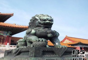 狮子雕塑-故宫大型仿真动物青石石雕狮子雕塑