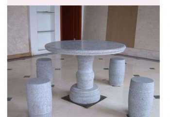 桌椅雕塑-公园庭院摆件花岗岩石桌凳组合