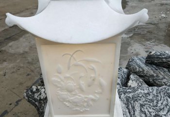 灯笼雕塑-雕刻仿古石灯笼庭院日式大理石灯雕塑