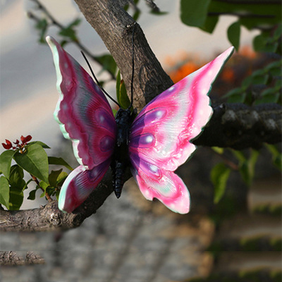 蝴蝶雕塑-景区创意玻璃钢蝴蝶雕塑高清图片