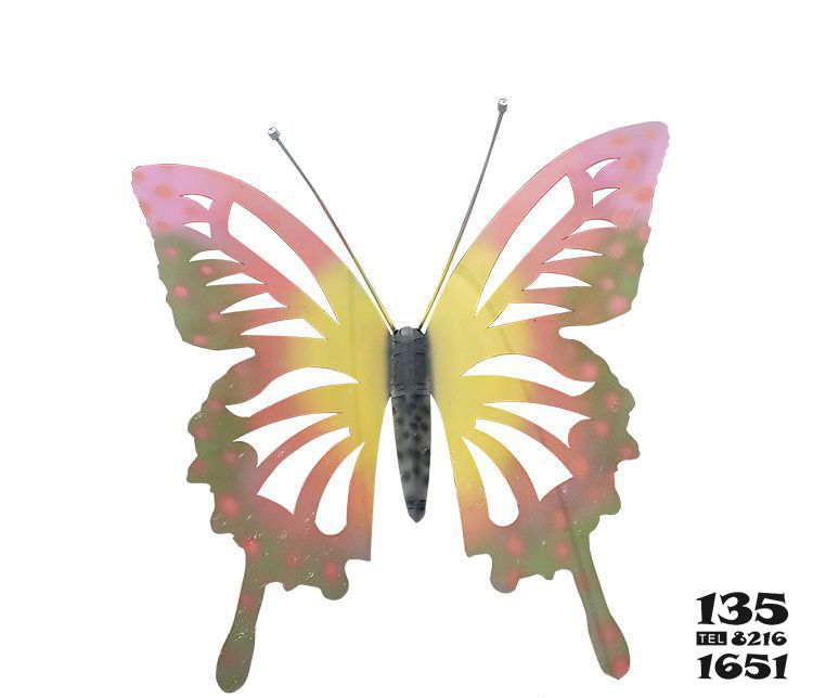 蝴蝶雕塑-不锈钢抽象小区蝴蝶雕塑高清图片