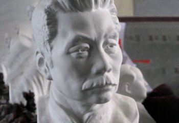 鲁迅雕塑-校园名人头像玻璃钢鲁迅雕塑