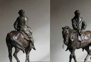 骑马雕塑-公园玻璃钢少数民族骑马雕塑