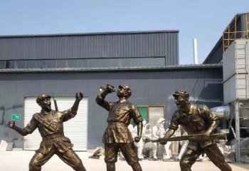 八路军雕塑-景区创意冲锋的八路军雕塑