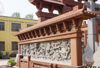 九龙壁雕塑-园林寺庙九龙壁石雕影壁