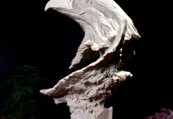 老鹰雕塑-公园摆放大理石创意老鹰雕塑