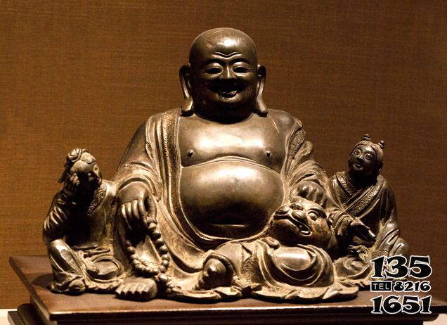 弥勒佛雕塑-不锈钢铜雕景区供奉菩萨弥勒佛雕塑高清图片