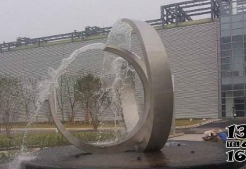 喷泉雕塑-学院不锈钢圆形喷泉雕塑
