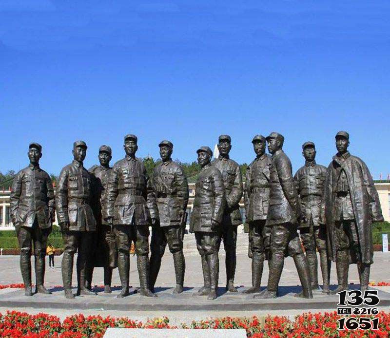 八路军雕塑-太行山上的铜雕人物八路军雕塑