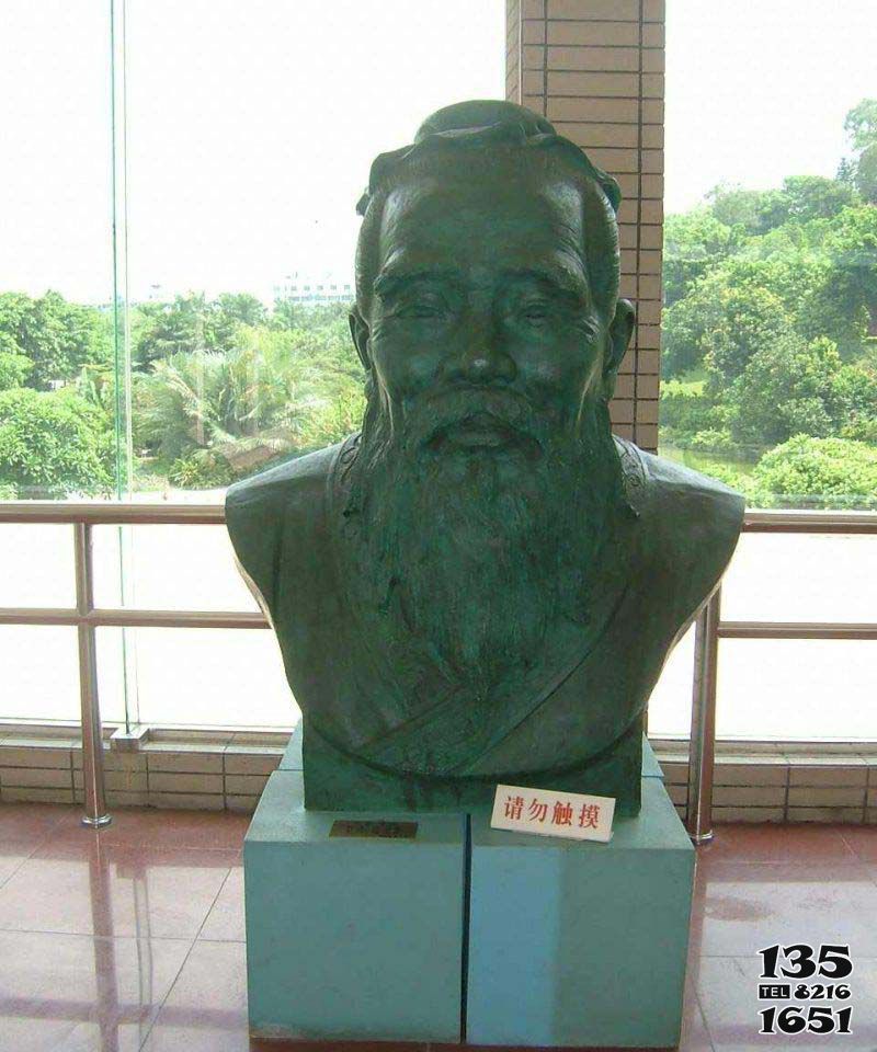 孔子雕塑-校园孔子胸像名人玻璃钢仿青铜雕塑 孔子雕塑-校园孔子胸像名人玻璃钢仿青铜雕塑