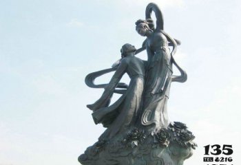 牛郎织女雕塑-广场景观牛郎织女神话故事人物青铜雕塑