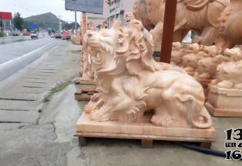 狮子雕塑-户外街道大型仿真动物狮子雕塑