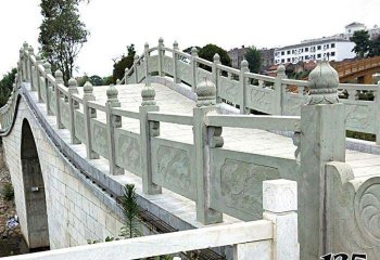 栏杆栏板雕塑-青砖园林拱桥大理石栏杆雕塑