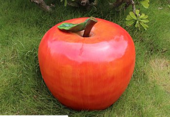 水果雕塑-卡通大型户外仿真植物假蔬菜红苹果水果雕塑
