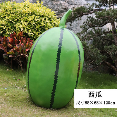 水果雕塑-农场景观仿真植物假西瓜玻璃钢水果雕塑模型摆件 水果雕塑-农场景观仿真植物假西瓜玻璃钢水果雕塑模型摆件高清图片