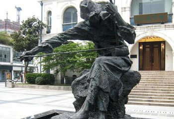 拉二胡雕塑-音乐学院园林名人中国民间音乐家华彦钧拉二胡雕塑