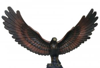 老鹰雕塑-室内摆放展翅的树脂老鹰雕塑