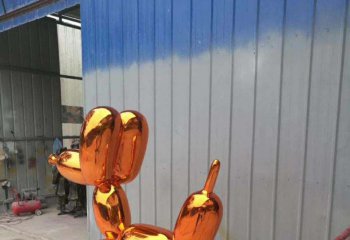气球狗雕塑-商场摆放的玻璃钢创意气球狗雕塑