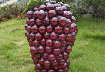 水果雕塑-别墅海边大型户外仿真植物假紫葡萄蔬菜水果雕塑