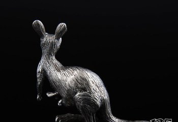 袋鼠雕塑-室内商场摆放不锈钢袋鼠雕塑