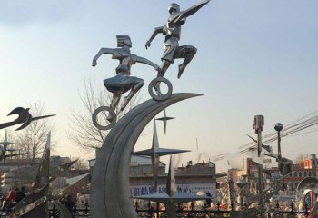 儿童雕塑-广场不锈钢海之星儿童雕塑