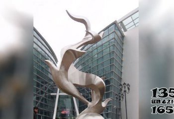 鸽子雕塑-广场抽象个性不锈钢雕塑