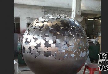 镂空球雕塑-广场创意不锈钢镂空球雕塑