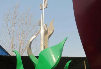 麦穗雕塑-公园学校摆放不锈钢抽象小麦雕塑