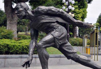 跑步雕塑-广场公园赛跑撞线的人物小品铜雕