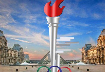 奥运雕塑-景区创意不锈钢燃烧的火炬奥运雕塑