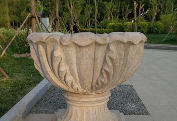 花盆雕塑-大理石欧式小区石雕花盆雕塑