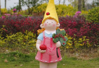 花园娃娃雕塑-户外摆件田园仿真卡通小孩人物园林花园娃娃雕塑