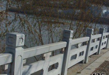 栏杆栏板雕塑-公园河边摆放青石镂空防护栏杆雕塑