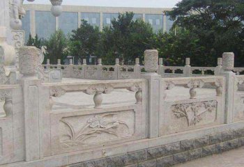 栏杆栏板雕塑-广场景观围护栏大理石雕塑