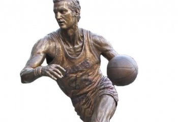 篮球雕塑- 仿铜校园玻璃钢打篮球人物像体育场运动主体雕塑