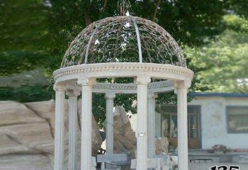 凉亭雕塑-镂空铁艺园林景区摆放欧式凉亭雕塑