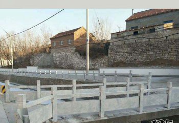 栏杆栏板雕塑-农村河道石板桥简易防护栏杆栏板雕塑