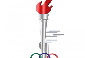 一枚完美的不锈钢彩色奥运五环标志