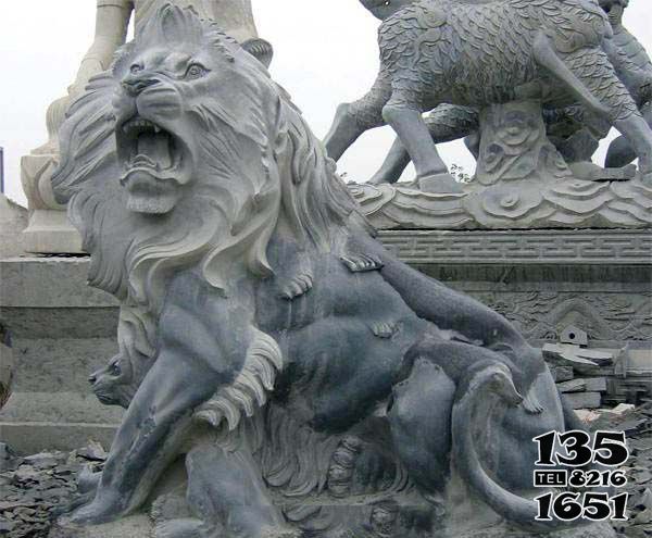 狮子雕塑-公园大型大理石狮子雕塑
