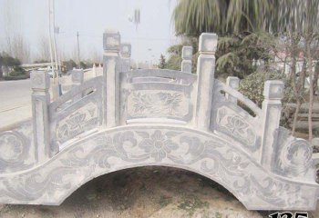 石桥雕塑-庭院摆放大理石小型石雕拱桥