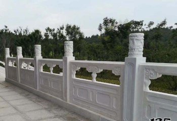 栏杆栏板雕塑-城市河道装饰汉白玉防护栏杆石雕
