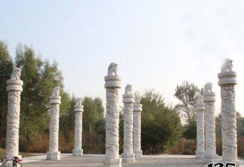 龙柱雕塑-汉白玉龙柱广场文化柱石雕