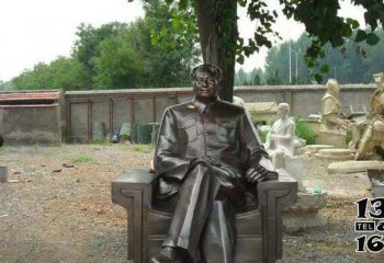 毛泽东雕塑-广场铜雕坐着的主席毛泽东雕塑