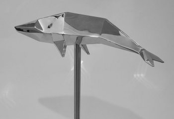 给你的家居带来海马的幸福，不锈钢海豚抽象装饰