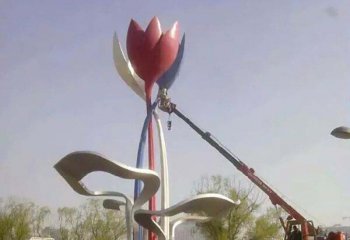 花朵雕塑-广场大型不锈钢创意个性花朵雕塑