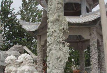 华表雕塑-广场大型石雕龙柱华表柱子雕刻
